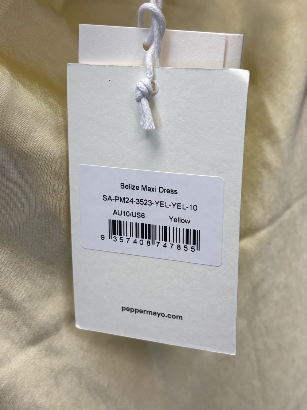 Peppermayo Belize Maxi Dress, Yellow - US 6 - Picture 3 of 7